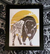 bison framed print