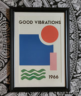 good vibrations framed print