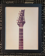 framed guitar print